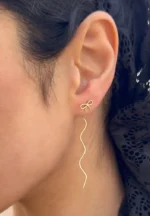 گوشواره بخیه ای پاپیون
