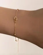 دستبند دو قلب گویدار