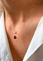 گردنبند قلب لاکی
