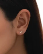 گوشواره نیلوفر نگیندار کد 100091