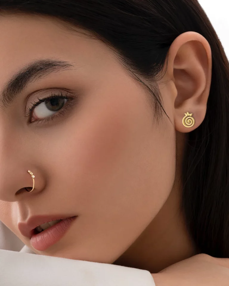 گوشواره انار طلایی کد 100161