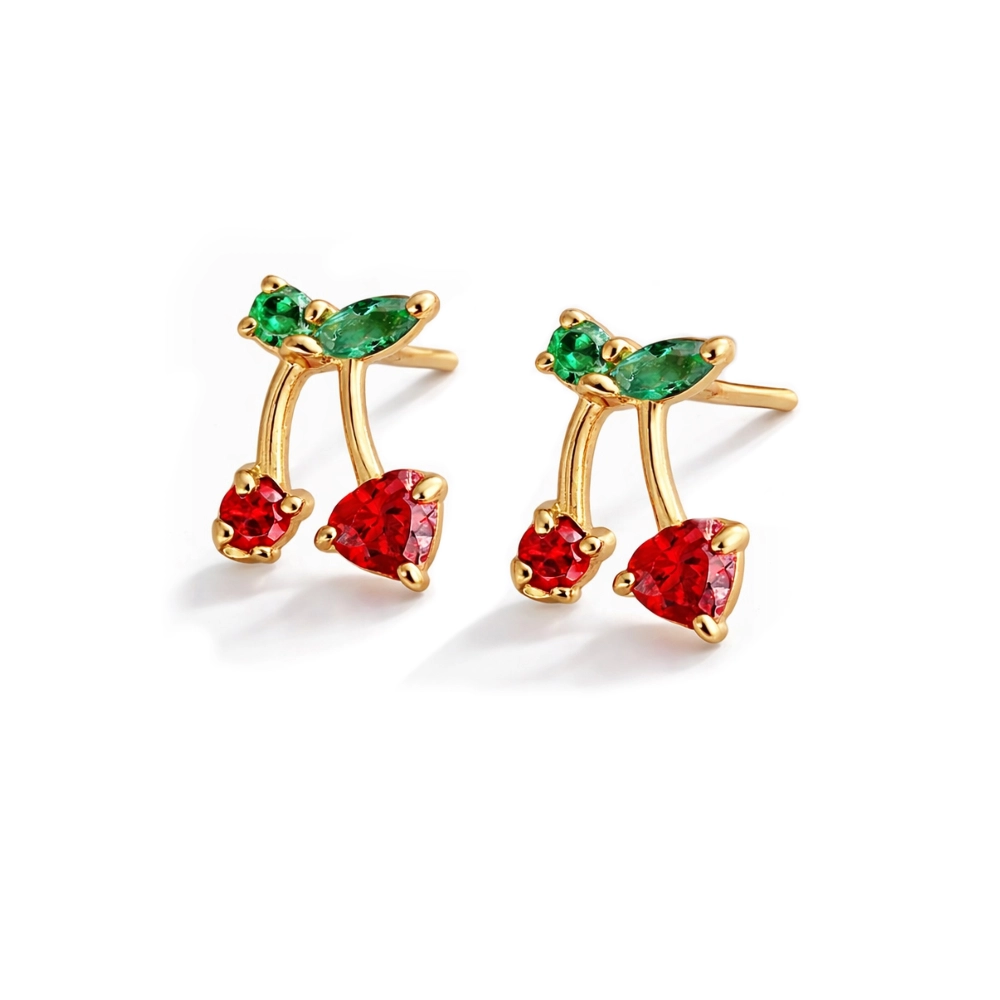 گوشواره گیلاس طلا کد 100210 گوشواره گیلاس طلا کد 100210