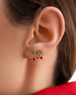 گوشواره گیلاس طلا کد ‌100210
