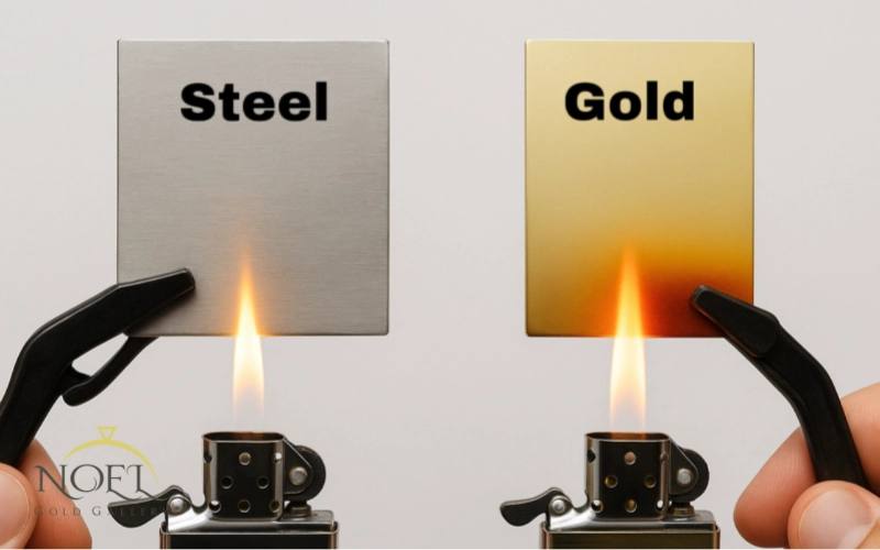 تشخیص طلا سفید از استیل