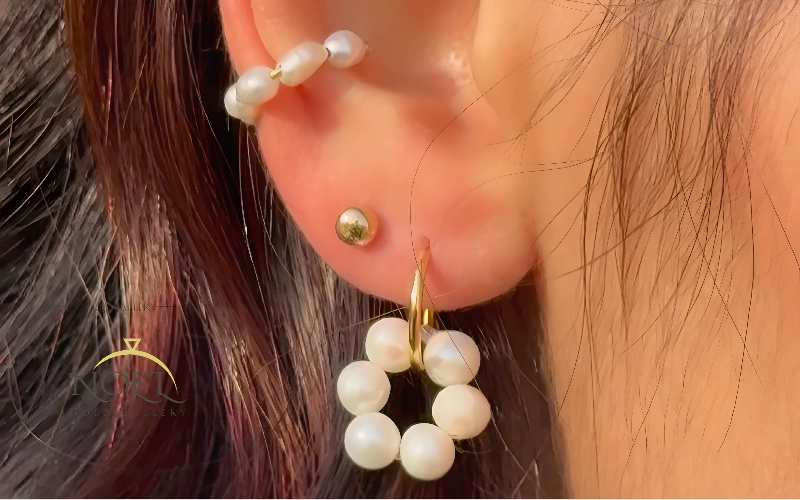 گوشواره‌های آویز نگین دار