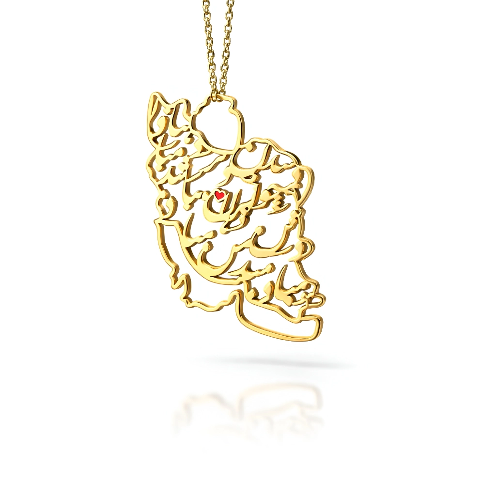 گردنبند نقشه ایران کد 100326 گردنبند نقشه ایران کد 100326