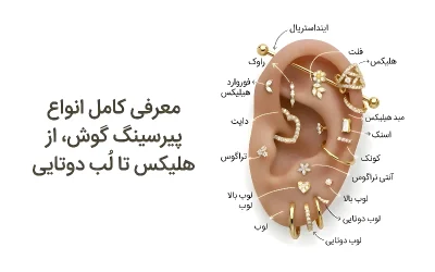 انواع پیرسینگ گوش