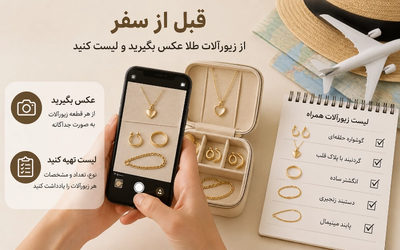 قبل از سفر از زیورآلات طلا عکس بگیرید