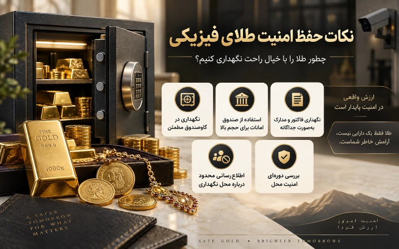 نکات حفظ امنیت طلای فیزیکی