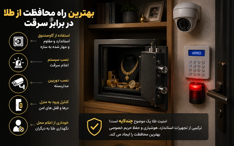 بهترین راه های محافظت از طلا در برابر طلایاب